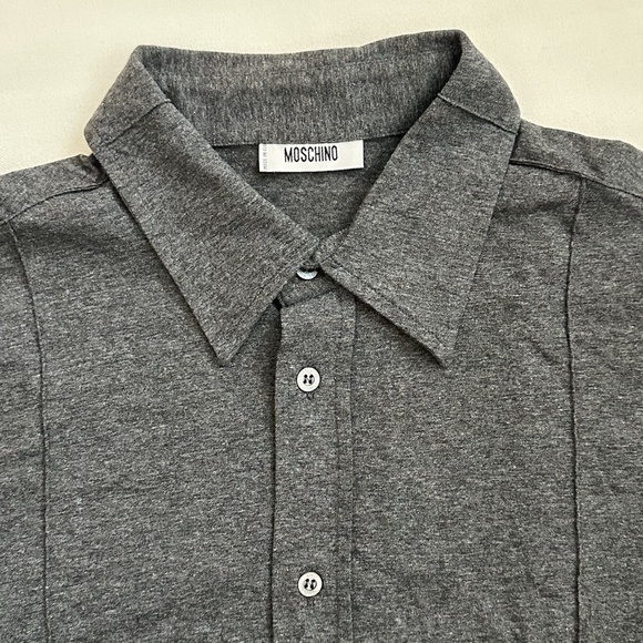 Moschino Long-Sleeve Button-Down Casual Slim Men's Shirt IT 42 US 16.5 - Picture 5 of 15